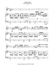 Rocket man for euphonium & piano sheet music. Elton John Rocket Man For Baritone Sax Piano Sheet Music Pdf Download Sheetmusicdbs Com