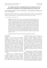 Earth animals up english for everyone: Pdf Factors Affecting The Production Of Export Quality Durians By Farmers In Chanthaburi Province Thailand