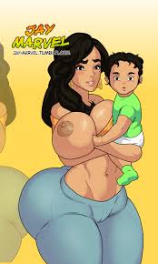 Rule 34 - 1girls Ass Baby Beauty Mark Big Ass Big Breasts Big Butt Breasts  Breasts Out Bubble Butt Busty Cameltoe Carmen Marvello Carmia Marvello  Dark-skinned Female Earrings Holding Baby Jay-marvel Mature