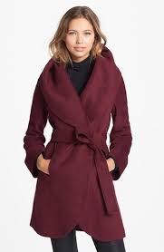 Made with wool, polyester, viscose, and other fibers. Tahari Marla Cutaway Wrap Coat With Oversized Collar Online Only Nordstrom Wrap Coat Fashion Clothes