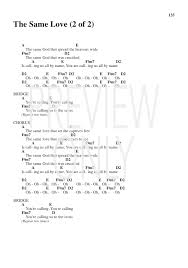 The Same Love Lead Sheet Lyrics Chords Paul Baloche