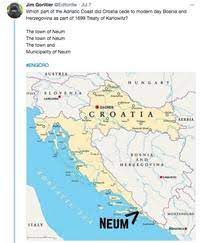 The map demonstrates how the croatia is mostly north of bosnia and herzegovina, but a long stretch of croatia borders the beach of the adriatic sea, blocking. Croatia Bosnia Border Map Image Gallery Sorted By Favorites Know Your Meme