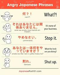 Getting Angry In Japanese Learn Japanese Words Japanese Language Learning Japanese Phrases