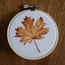 Easy autumn leaves cross stitch patterns. Fo Autumn Leaf Crossstitch