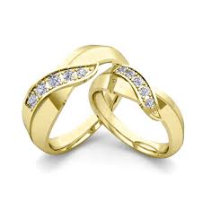 Exclusive gold and platinum rings at gold24.in. His And Her Matching Wedding Bands 14k Gold Infinity Diamond Ring