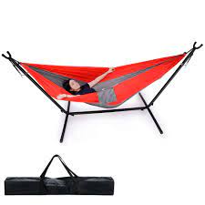 Plus it comes with a lifetime warranty! Zupapa Camping Hammock With Portable Stand Lightweight Parachute Nylon Hammock Heavy Duty 2 Person 550lbs Capacity Hammock With Stand For Travel Beach Yard Indoor Outdoor Walmart Com Walmart Com