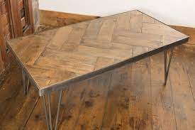 Check spelling or type a new query. Coffee Table Made From Oak Parquet Flooring With Hairpin Legs Vinterior