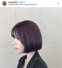 저 퍼플브라운 컬러로 염색 했어요!!(청담동 미용실 flex.). 2020 ê°€ì„ ê²¨ìš¸ í—¤ì–´ ì—¼ìƒ‰