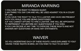 Why don't the military use the police phonetic alphabet? Miranda Warning Rights Phonetic Alphabet Card Military Sheriff Police 3 57 Picclick
