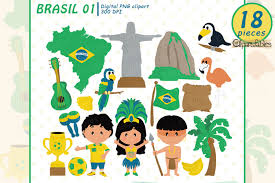 Brazil (a country in south america). Cute Brasil Brazil Clipart Brasilian Clip Art Rio De Janeiro By Clipartfables Thehungryjpeg Com