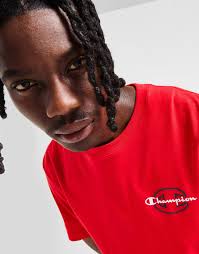 Red Champion Small Logo T-Shirt