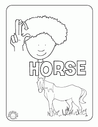 Our kids cut out the pictures on one sheet and we would talk about letter sounds while they glued them to the letter sheet that went along with the pictures. Asl Coloring Pages Coloring Home