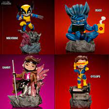 Figure Wolverine, Beast, Gambit or Cyclops, Mini Co - Marvel X-Men - Iron  Studios