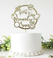 It is easy being green! First Trip Around The Sun Cake Topper For 1st Birthday Party First Birthday Ebay