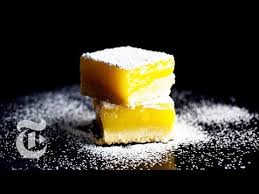 Lemon Bars With Olive Oil And Sea Salt Melissa Clark Recipes The New York Times Youtube Desserts Lemon Bars Recipes