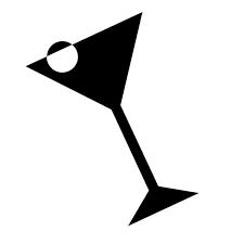 Martini Icon Cocktail Art Silhouette Png Image