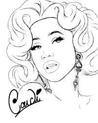 All rights belong to their respective owners. Cardi B With Short Hair Coloring Page Free Printable Coloring Pages For Kids