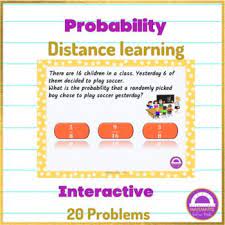 This Powerpoint On Probability Is Perfect An Online Or Distance Learning Review All The Exercises Are Int Learning Math Distance Learning Interactive Learning