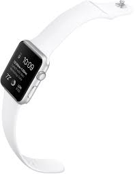 Black Apple Watch With White Sport Band Apple Watch Sport Smartwatch With 42mm Silver Aluminium Case And White Sport Band Apple Watch Fitness Gadgets Apple Watch Bands