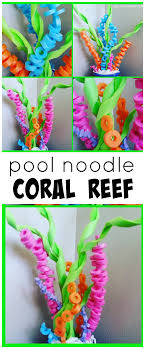 Pool Noodle Coral Reef Craft For An Under The Sea Party With Kids Poolnoodlecrafts Coralreefcrafts Coral Reef Craft Sea Birthday Party Under The Sea Party