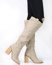 Womens casual new faux suede slouchy boho fringe mid calf long boots shoes. Saint Slouch Box Cut Knee High Suede Block Heel Boot In Grey Shop Hearts