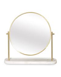 Round Marble Gold Metal Dressing Table Mirror Large Mirror Table Dressing Table Mirror Mirror
