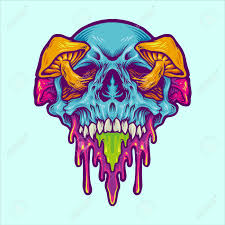 Stickers featuring millions of original designs created and sold by independent artists. Psychedelic Skull Magic Mushroom Mascot Illustrations For Merchandise Royalty Free Cliparts Vectors And Stock Illustration Image 157784631