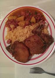 When i saw the picture.i tough was made by a puertorican chef,but when i read the cooking directions,i change my mind and the score.in pr,we don't drain and rinse the. Puerto Rican Yellow Rice W Ham Pink Beans And Pork Chops Yum Hispanic Food Caribbean Recipes Puerto Rico Food