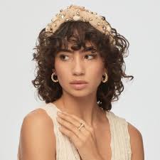 SILVER SAND SHELLONA CRYSTAL KNOTTED HEADBAND