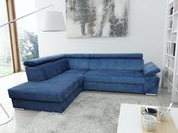 Ein sofa mit schlaffunktion ist zwar kein 100%iger ersatz für das gemütliche polsterbett im schlafzimmer, bietet aber eine hochwertige alternative für das gästezimmer. Ecksofa Sofa Libra Mit Schlaffunktion Blau Ottomane Links Kaufen Bei Sylwia Lesniewska Fun Mobel