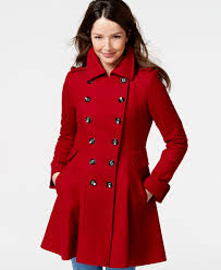 Via Spiga Double Breasted Flared Peacoat Coats Women Macy S Coats For Women Peacoat Double Breasted Pea Coat