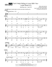 We did not find results for: Can T Help Falling In Love With You Lead Sheet C Piano Guitar Vocals Elvis Presley Sheet Music For Piano Solo Musescore Com