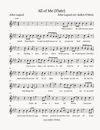 Music notes for individual part,sheet music single,solo part sheet music by john legend : Flute Sheet Music All Of Me Sheet Music Flute Sheet Music Clarinet Sheet Music Oboe Music
