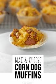Kid Friendly Mac Cheese Corn Dog Muffins April Golightly Frankfurter würstchen paint rollers, corn dog png. mac cheese corn dog muffins