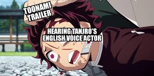 Genya shinazugawa in demon slayer: Tanjiro S English Dub Voice Actor Kimetsunoyaiba