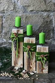 Holz Saule Kerzenstander Rustical Landhaus Kerze Dekoration Wohnen Deko Edelrost Christmas Wood Candle Decor Christmas Candles