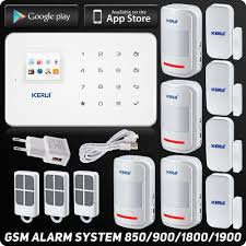 Kerui G18 Gsm Alarm System Tft Android Ios App Touch Keypad Android Iso App Smart Home Burglar Alarm Sys Gsm Alarm System Alarm System Alarm Systems For Home