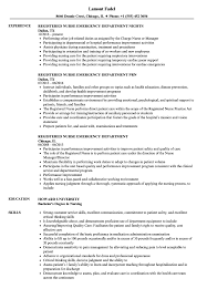 Registered Nurse Emergency Department Resume Samples Velvet Jobs