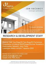 We did not find results for: Lowongan Kerja Pt Ciomas Adisatwa Japfa Group Bulan Juli 2020
