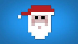 Caractère de bonhomme de neige dours polaire de pixel. Pare Noel Pixelat Pixel Art Santa Claus Art