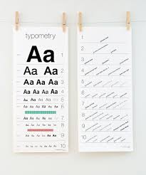 Typometry Screen Printed Eye Chart For Typography Lovers