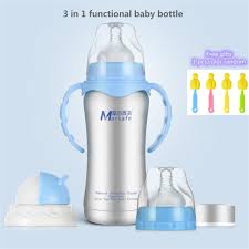 240ml Baby Bottle Thermos Stainless Steel Feeding Bottle 3 In 1 Nursing Bottle Nipple Insulation Cup Vacuum Flask Milk Bottle Thebigstoredeals Com