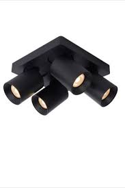 lamp 4 spots plafond 4x5w led dim to warm wit of zwart badkamerlamp lichtbundel led