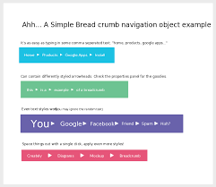 Examples Of Breadcrumb Navigation Designs Navigation Design Navigation Text Style