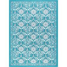 tayse rugs majesty teal 4 ft x 5 ft