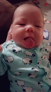 Adorable One Month Old Baby Growling