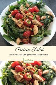 Protein Salat Mit Feldsalat Mozerella Und Gerosteten Pinienkernen Salat Rezept Protein Lowcarb Lecker Love Food Food Protein Salat Salat Rezepte Salat