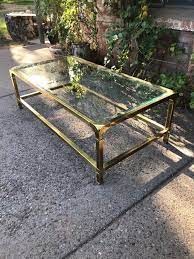 Artisticpalace26 5 out of 5 stars (17) $ 195.00 free shipping add to favorites 5 piece miniature brass doll house furniture table four chairs ~ solid etched brass dollhouse decor made in india toy furniture set. Vintage Mid Century Mastercraft Brass Coffee Table With Chip Free Beveled Glass Brass Coffee Table Vintage Mid Century Mastercraft