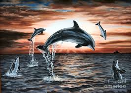Check spelling or type a new query. Dolphin Sunset Painting By Mary Singer