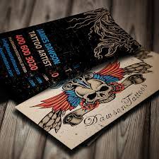 Make a tattoo studio business card online. Tattoo Artist Business Card On Behance